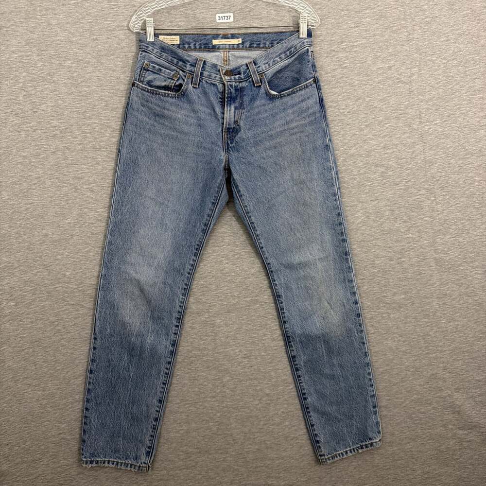 Levis Premium Womens Size 27 Blue Middy Straight High Rise Denim Jeans
